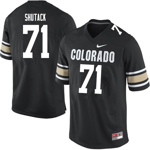Men #71 Jack Shutack Colorado Buffaloes College Football Jerseys Sale-Home Black - Click Image to Close